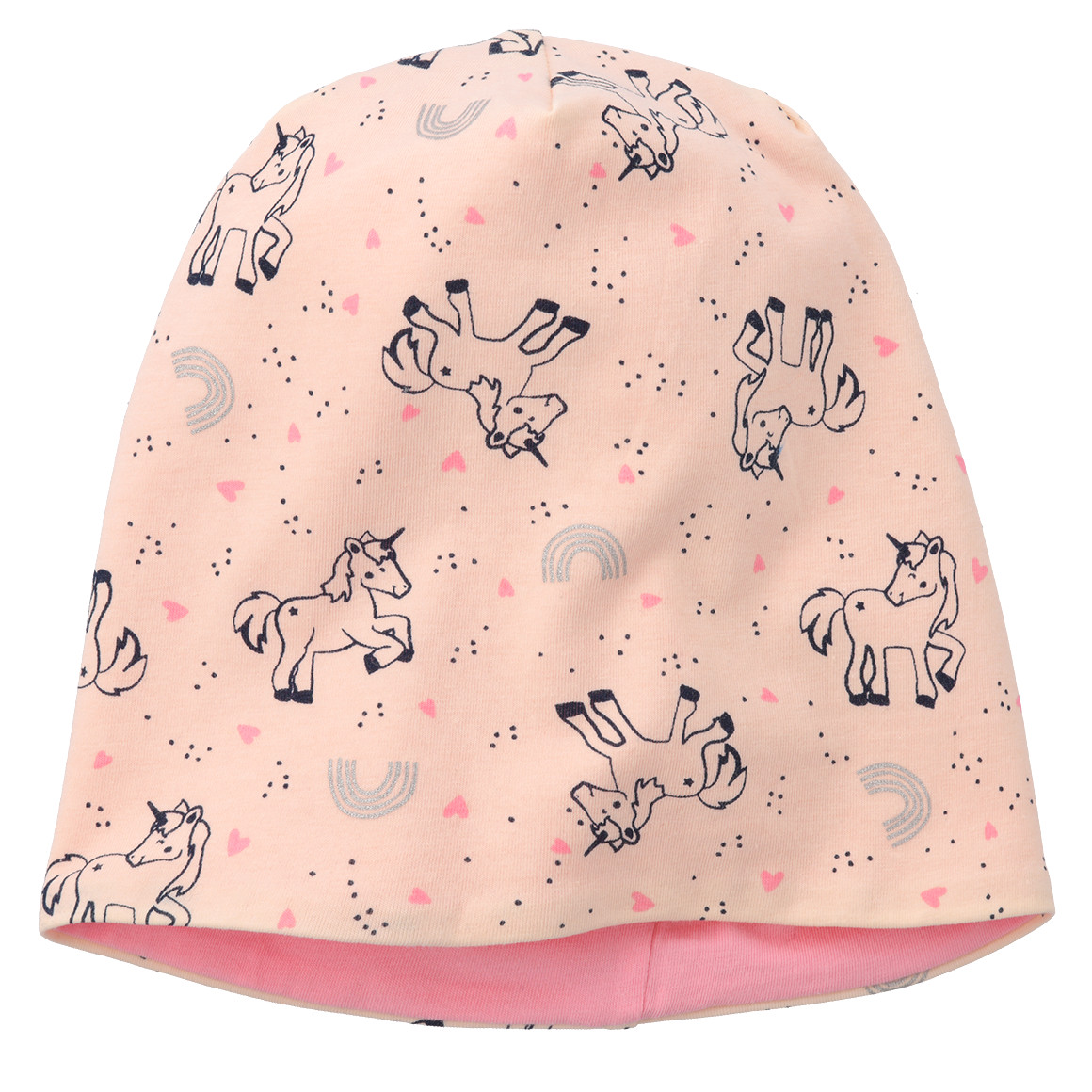 Mädchen Mütze mit Einhorn-Allover