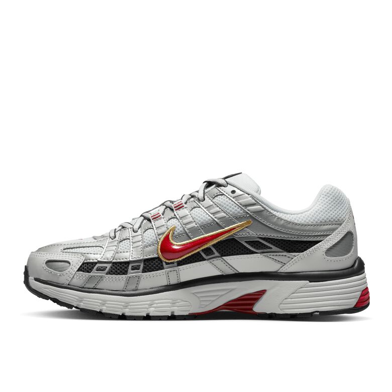 NIKE P-6000 white/varsity red-mtlc platinum