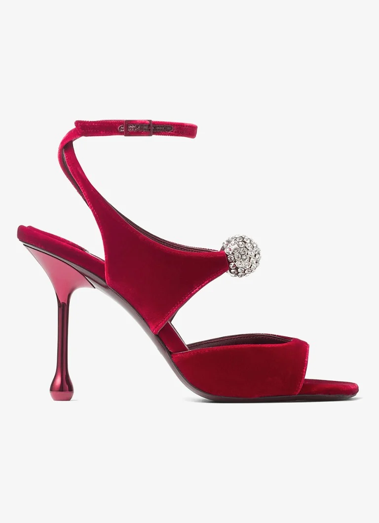 Sandale Jimmy Choo Orb 95 din catifea