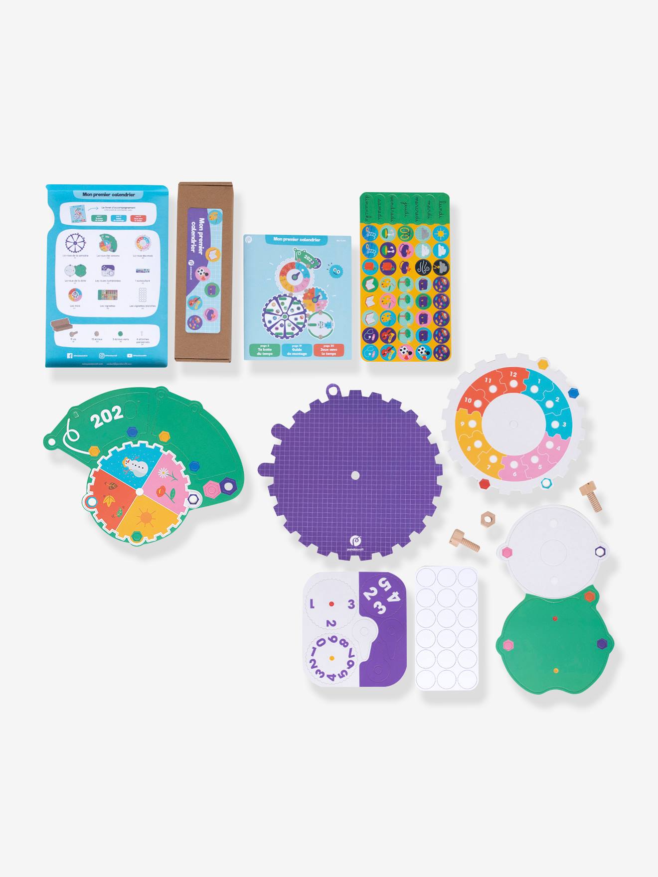 Mon premier calendrier 3/7 ans PANDACRAFT multicolore