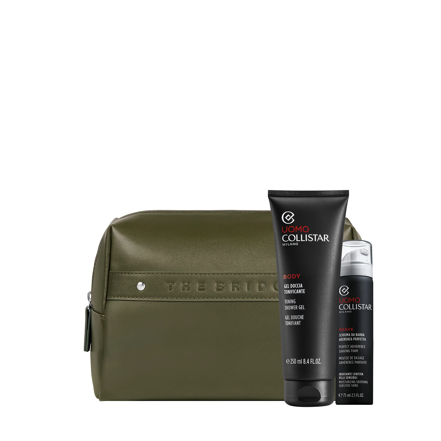 Set de gel de ducha tonificante para hombre - Rostro y cuerpo, baño y ducha, y espuma de afeitar.