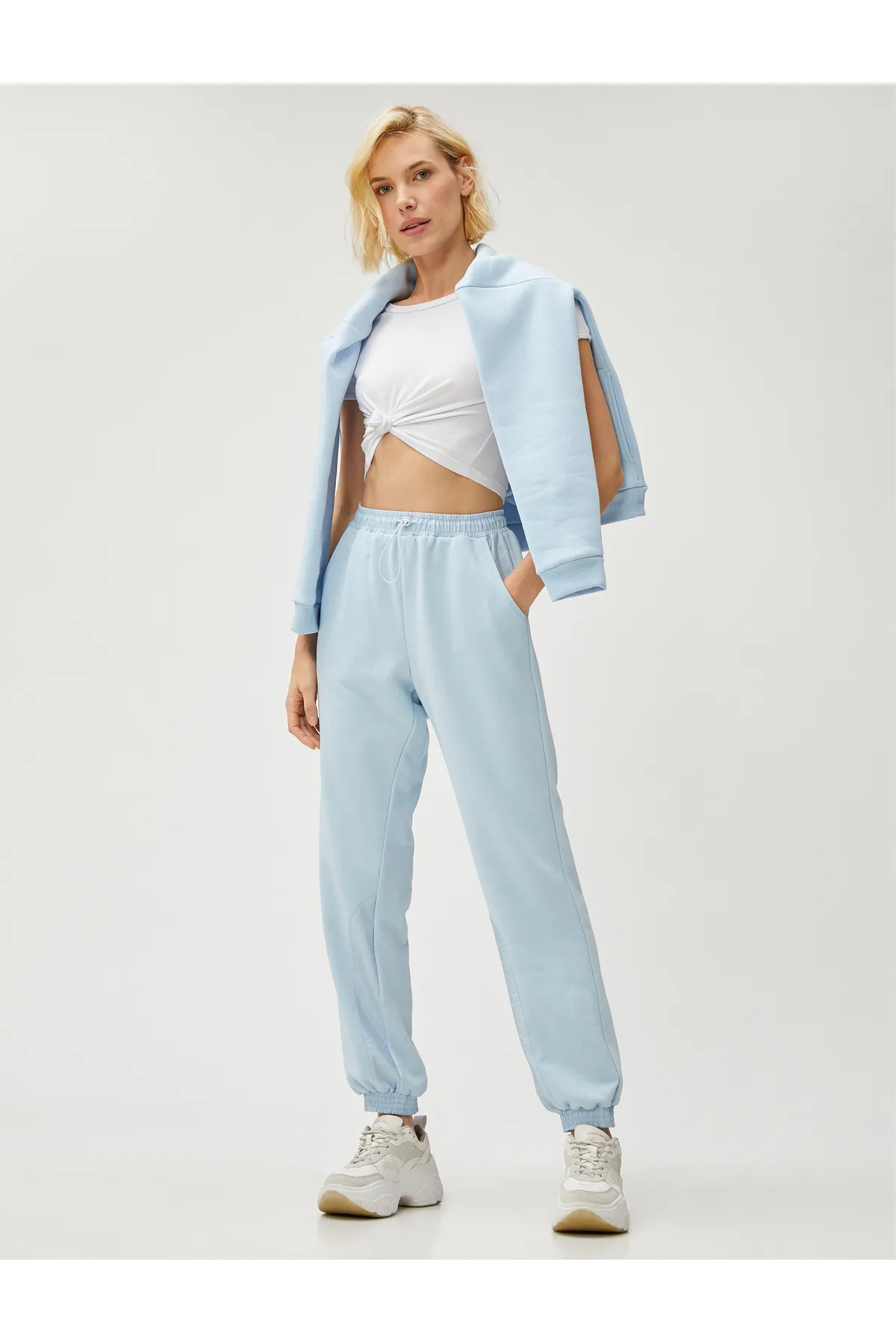 Koton  Jogger-Jogginghose mit elastischem Taschenbund