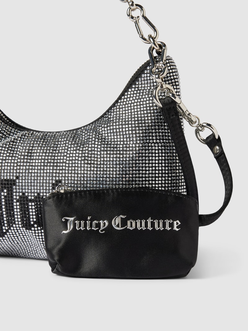 Hobo Bag mit Allover-Ziersteinbesatz Modell 'HAZEL' in black