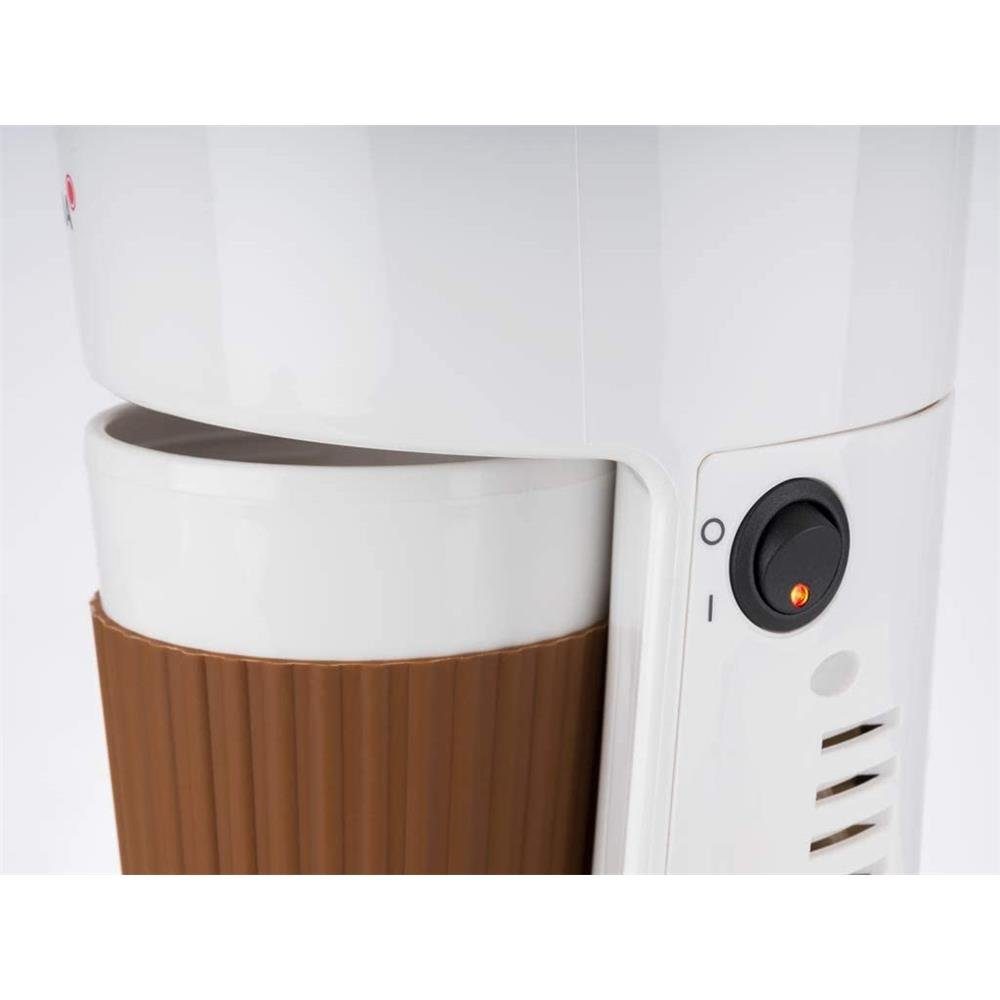 KORONA Filterkaffeemaschine Kaffee to Go Kaffeemaschine mit Becher, optimal für kleine Küchen, Büro, Wohnwagen, Wohnmobil, Camper