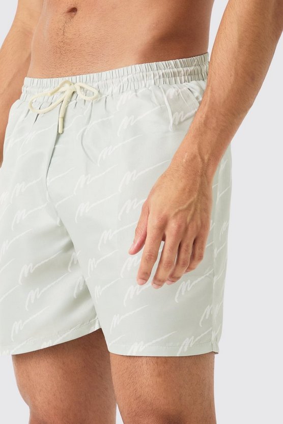 Mittellange Man Signature Badehose