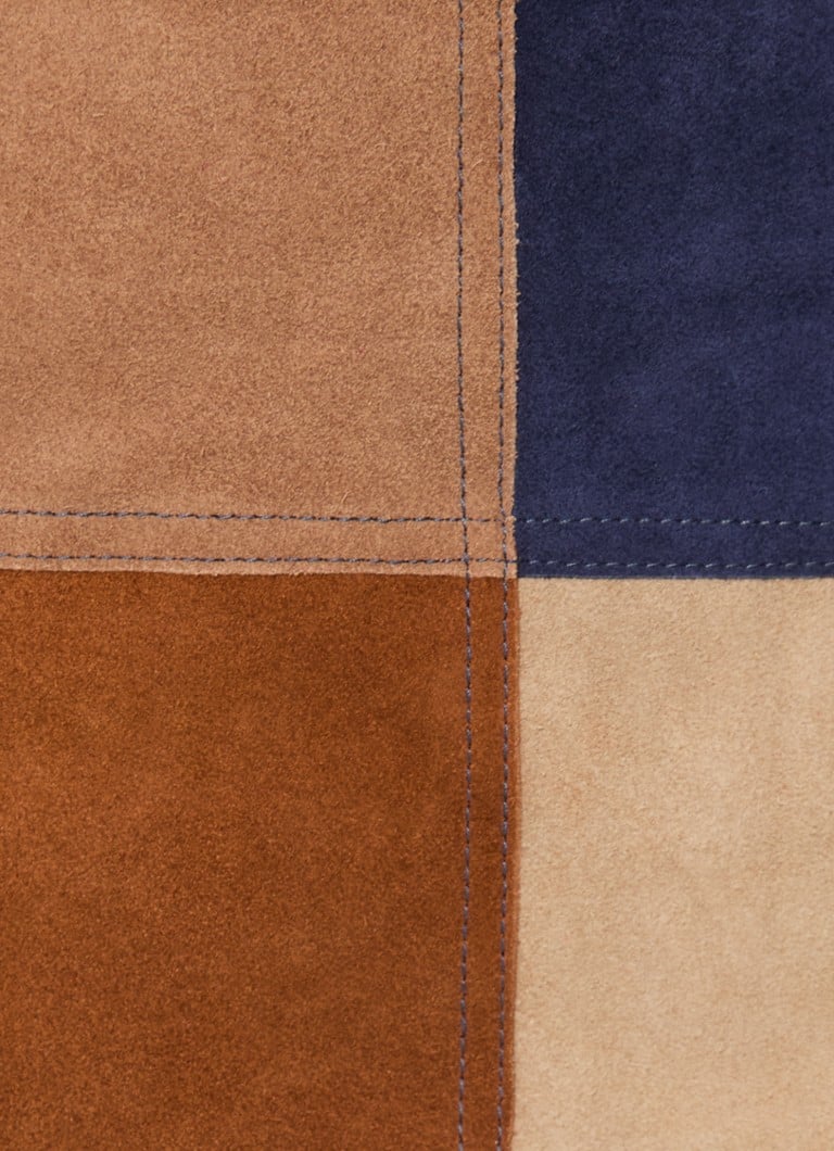 jupe mini en daim Rosalia de ba&sh avec patchwork