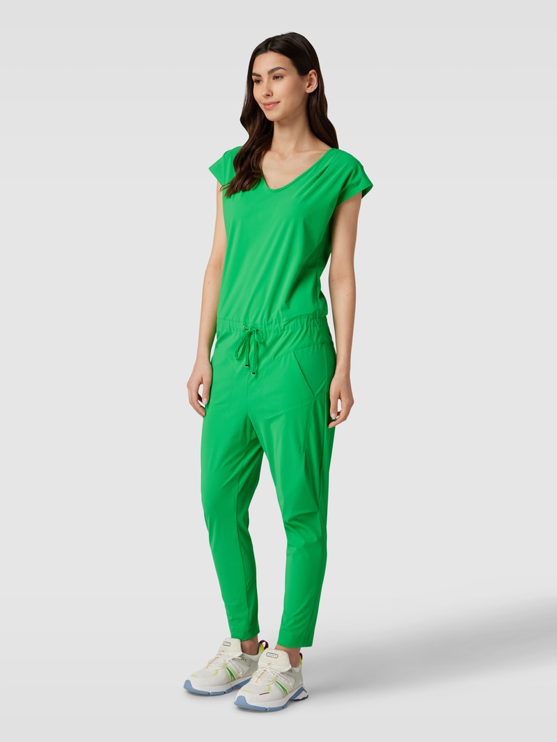 Jumpsuit mit V-Ausschnitt Modell 'GIRA' in grün