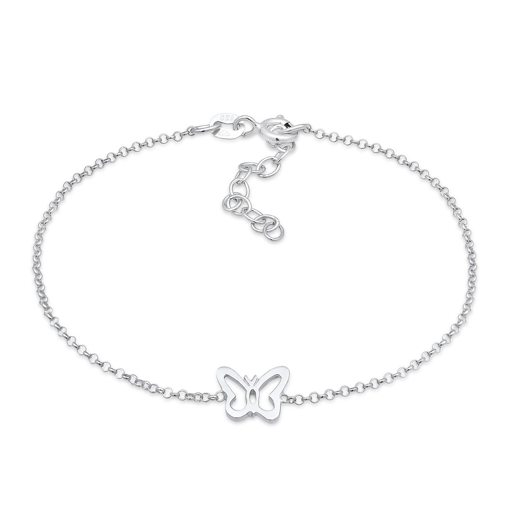Elli Elli Bracelet Femmes Papillon Pendentif Cut-Out en argent sterling 925 Bracelet