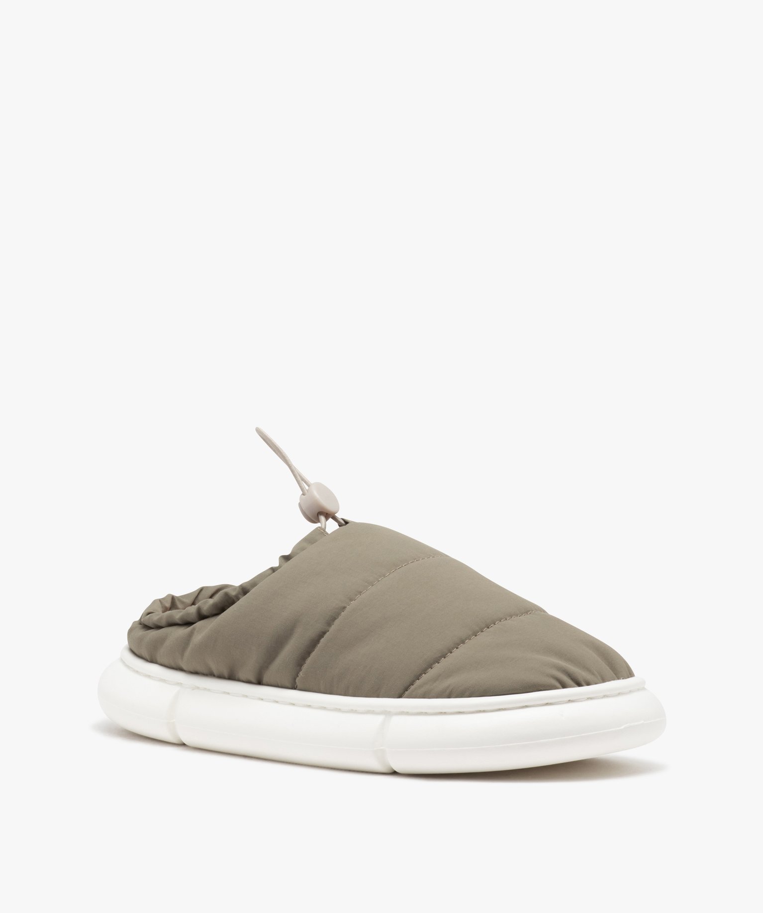 Chausson Garçon mules unies à col parachute et dessus mate... beige | GEMO