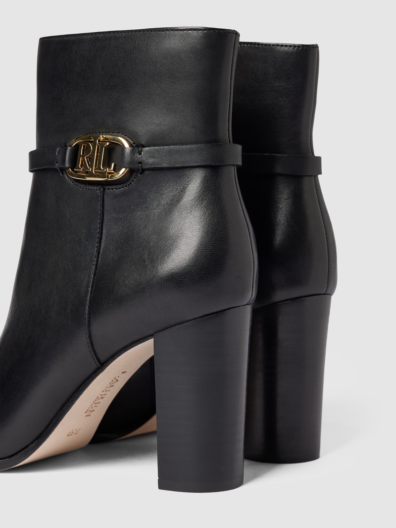 Stiefel mit Label-Details Modell 'MAXIE' in schwarz