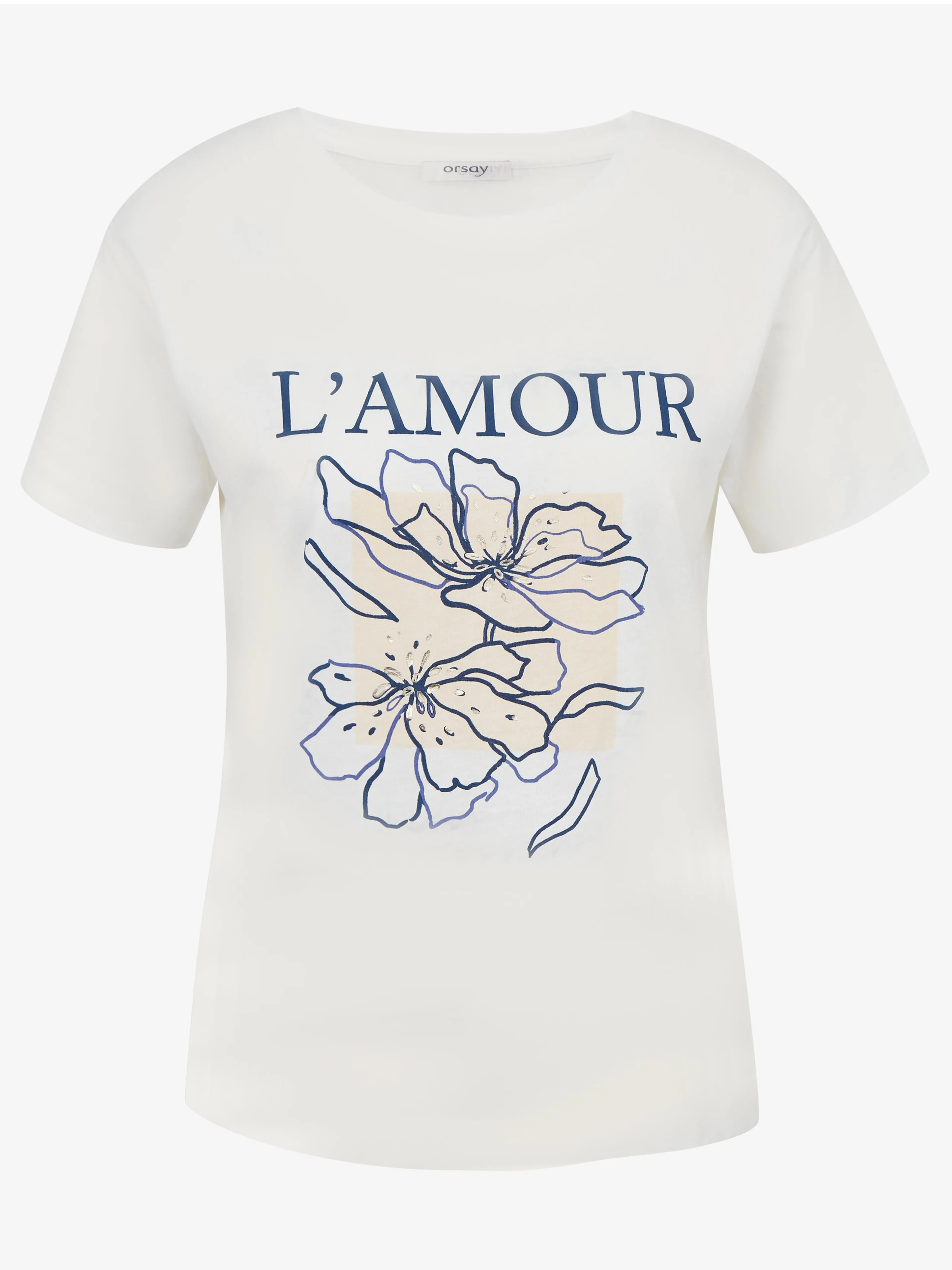 Cremefarbenes Damen-T-Shirt ORSAY