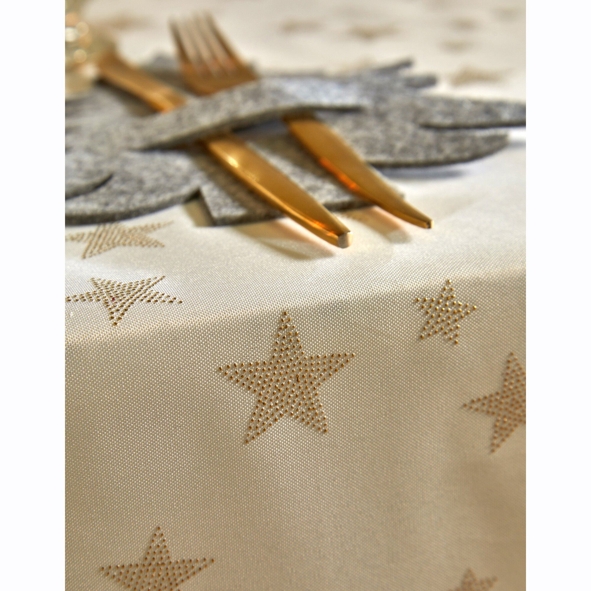 Nappe imprimé étoiles dorées