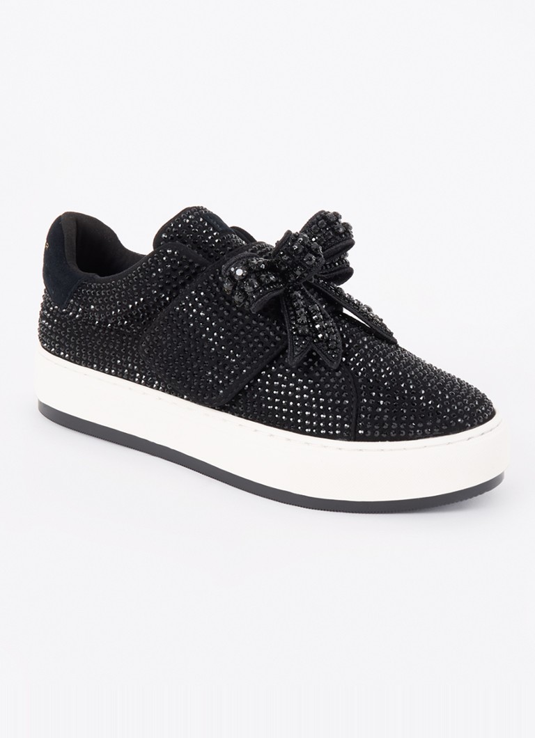 Sneaker Kurt Geiger Laney Bow con dettagli in pelle e strass