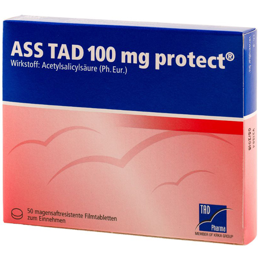 ASS TAD 100 mg protect magensaftres.Filmtabletten  50 St  Filmtabletten magensaftresistent