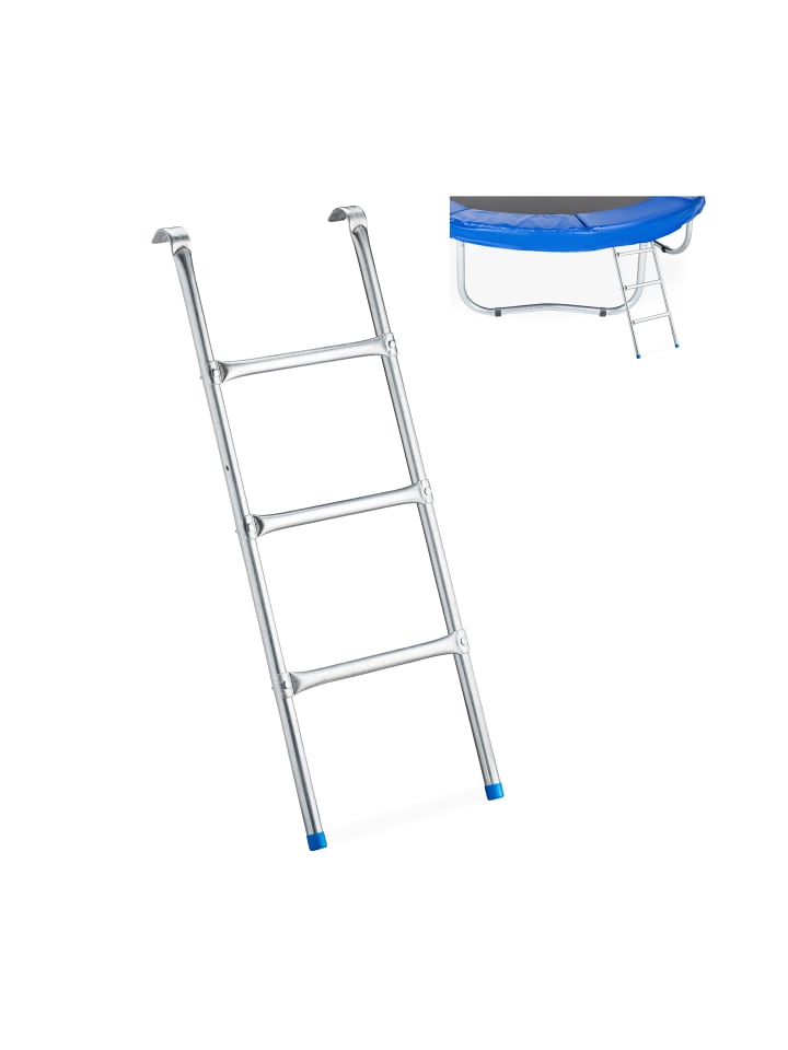 relaxdays Leiter Trampolin in Silber - (B)38 x (T)97 cm günstig kaufen onesize