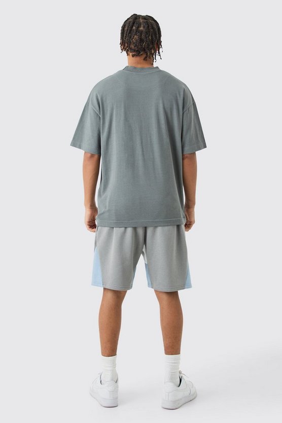 Lockere Shorts mit Farbspritzern