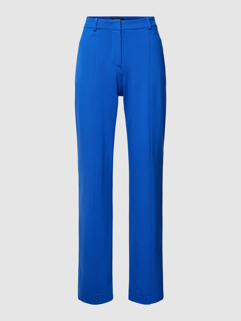 Stoffhose mit Ziernähten in royalblau