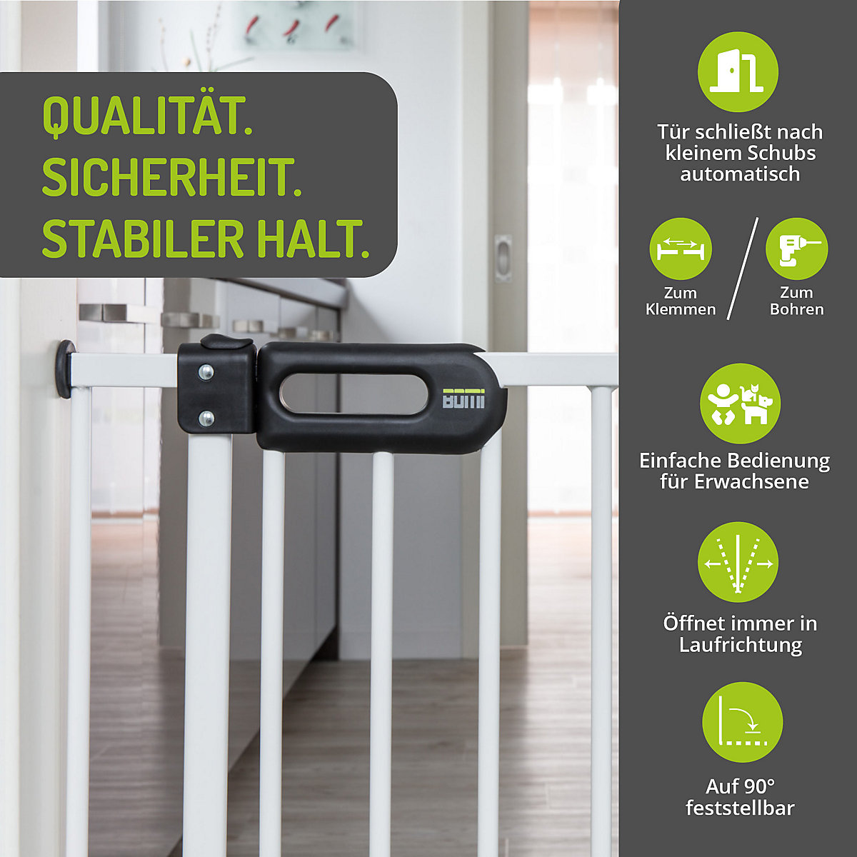 Tür- und Treppenschutzgitter Merle 63-251 cm
