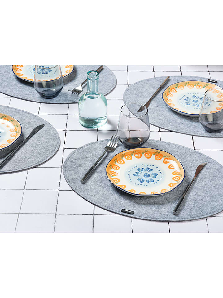 Björn 6er-Set: Tischsets in Grau - (L)45 x (B)33 cm günstig kaufen onesize