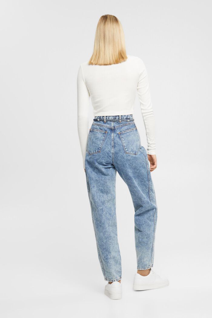 Banana-Fit-Jeans mit hohem Bund und Stonewashed-Effekt