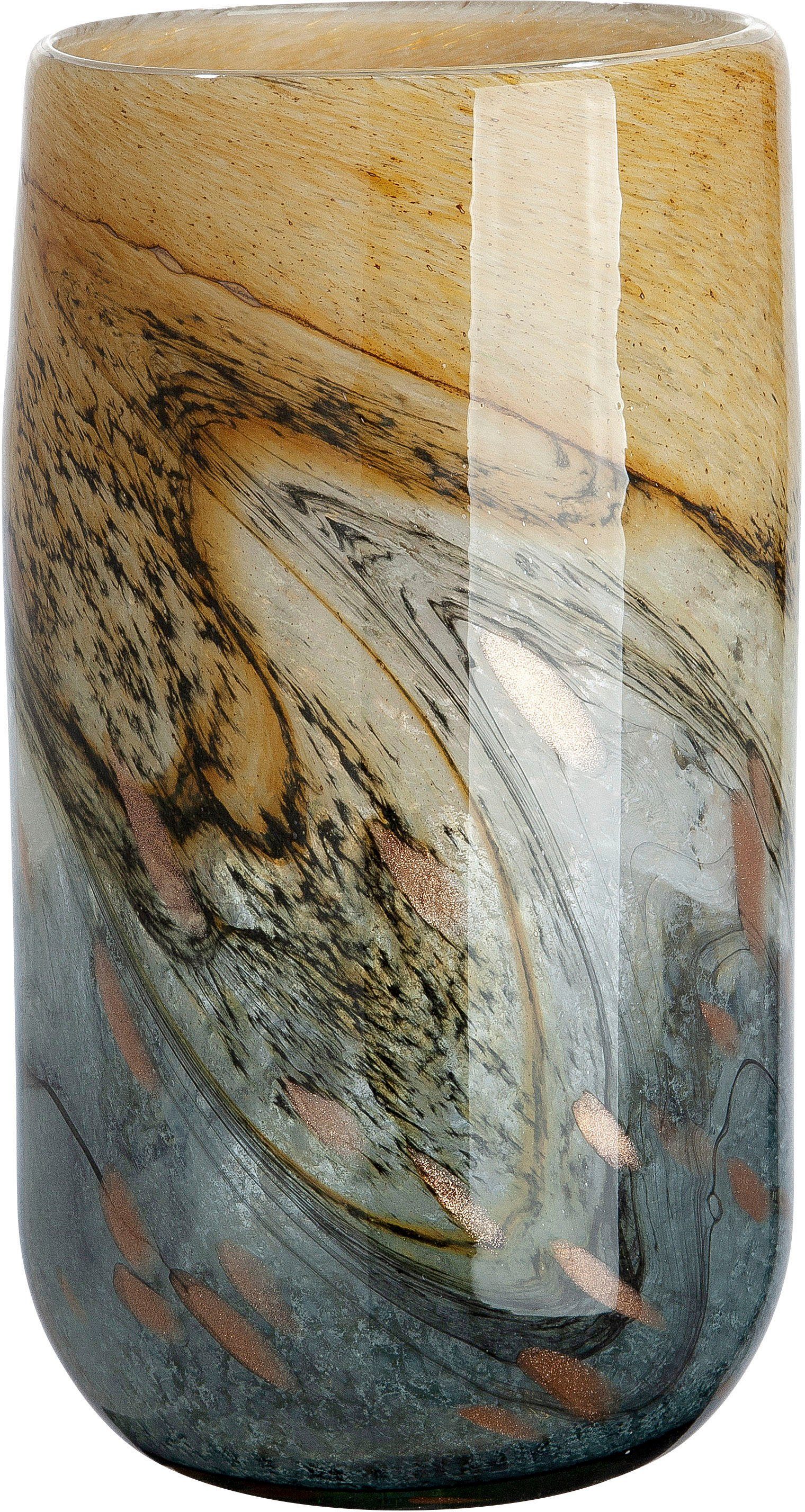 GILDE Tischvase Vida, mit Farbverlauf (1 St), dekorative Vase aus Glas, Blumenvase