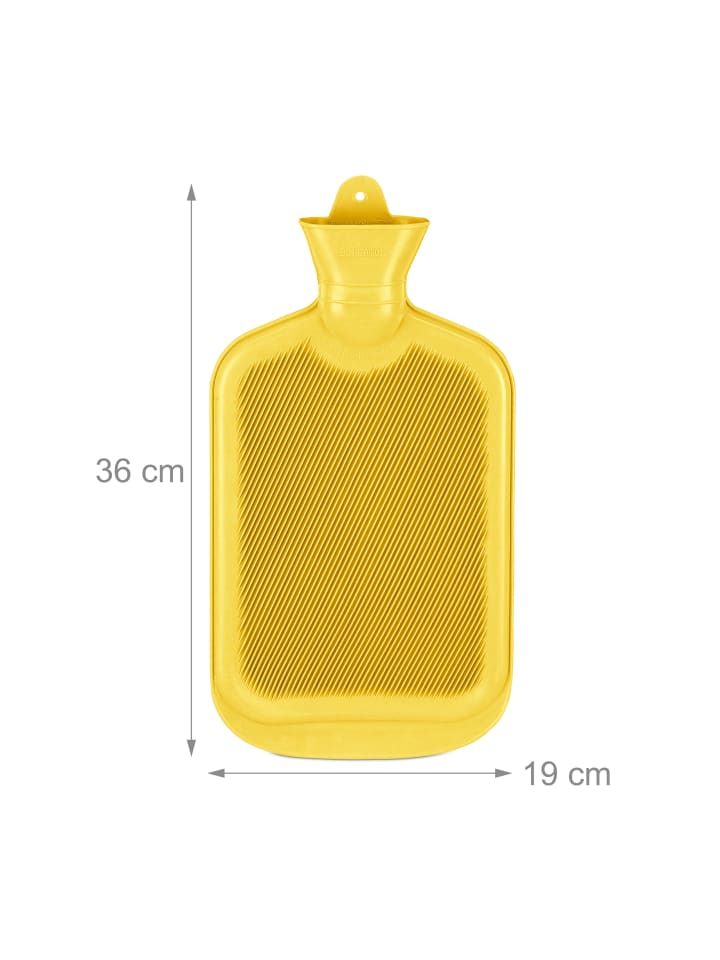 relaxdays Wärmflasche in Gelb - 2 Liter günstig kaufen onesize