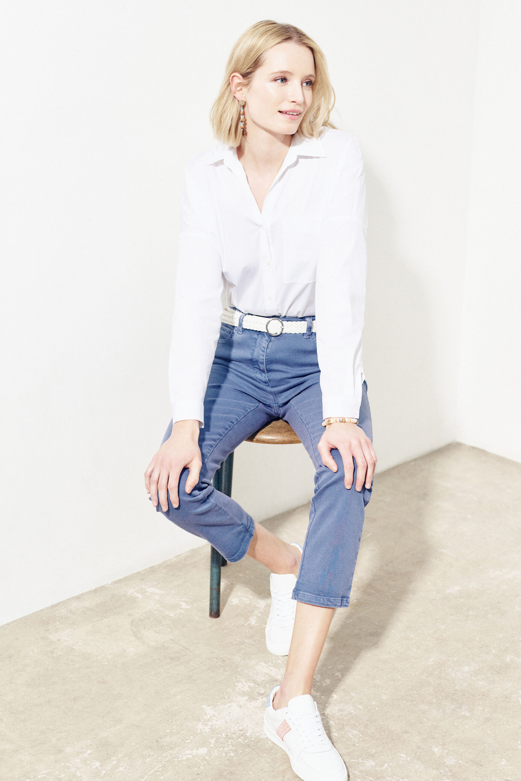pantalon tomas bleu violet femme