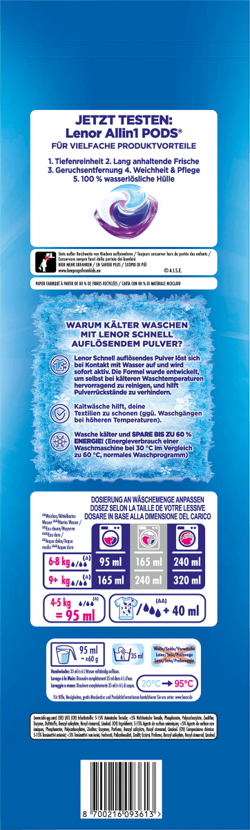 Vollwaschmittel Pulver Aprilfrisch, 100 Wl