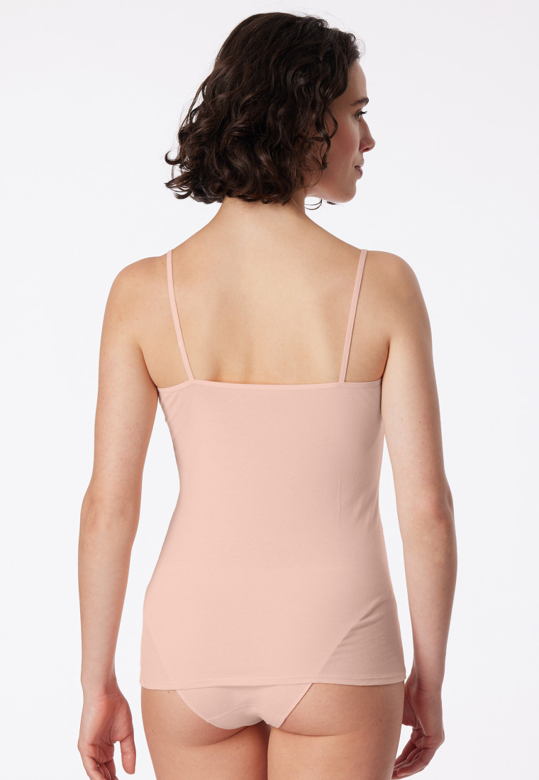 Spaghettitop 2er-Pack pfirsich/sand - Cotton Lace