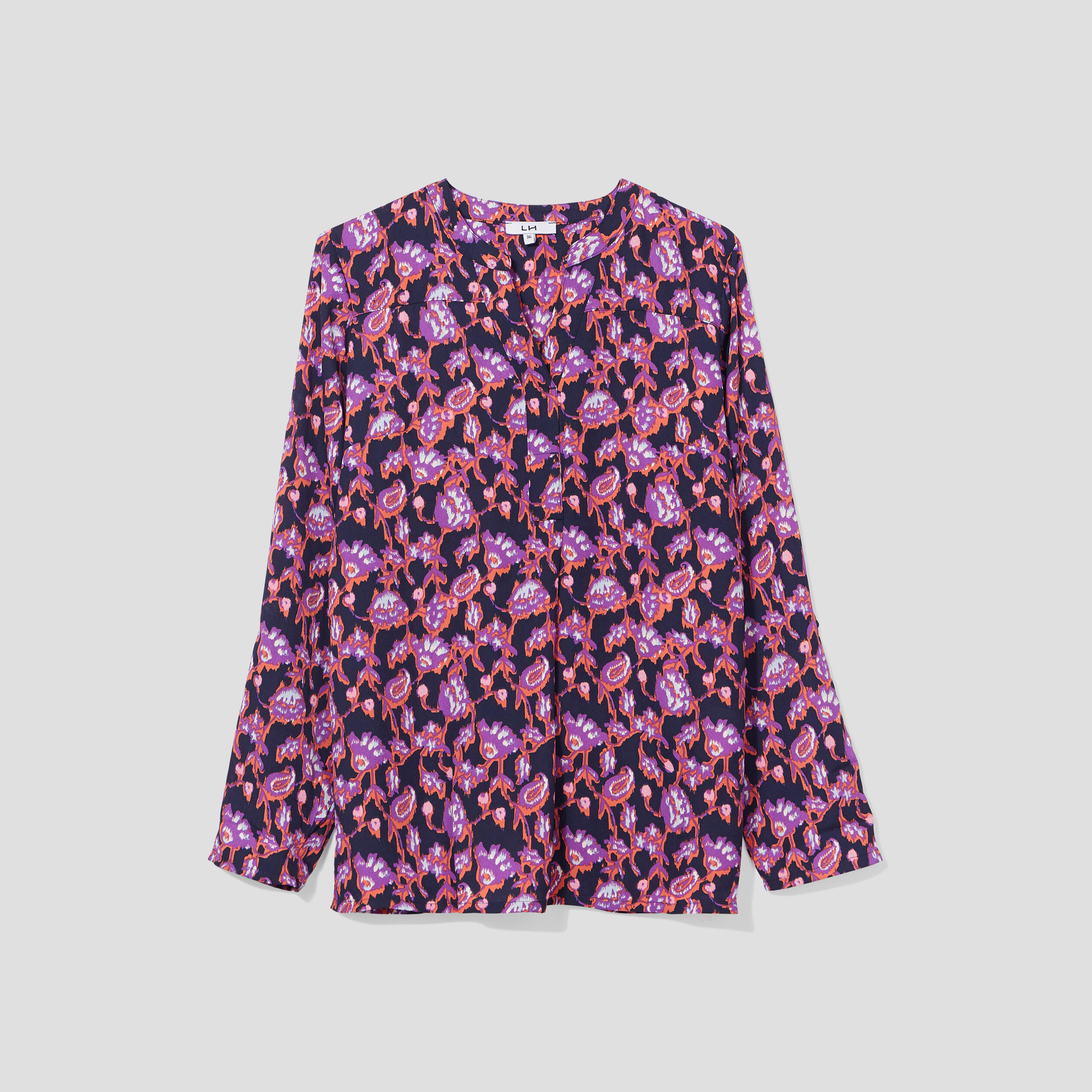 Blouse manches longues bleu marine femme | La Halle