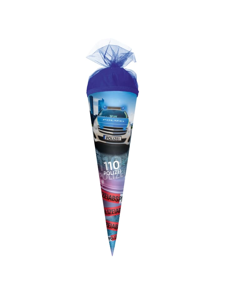 ROTH Geschenk-Schultüte klein Polizei 110 50 cm, rund in Blau günstig kaufen onesize