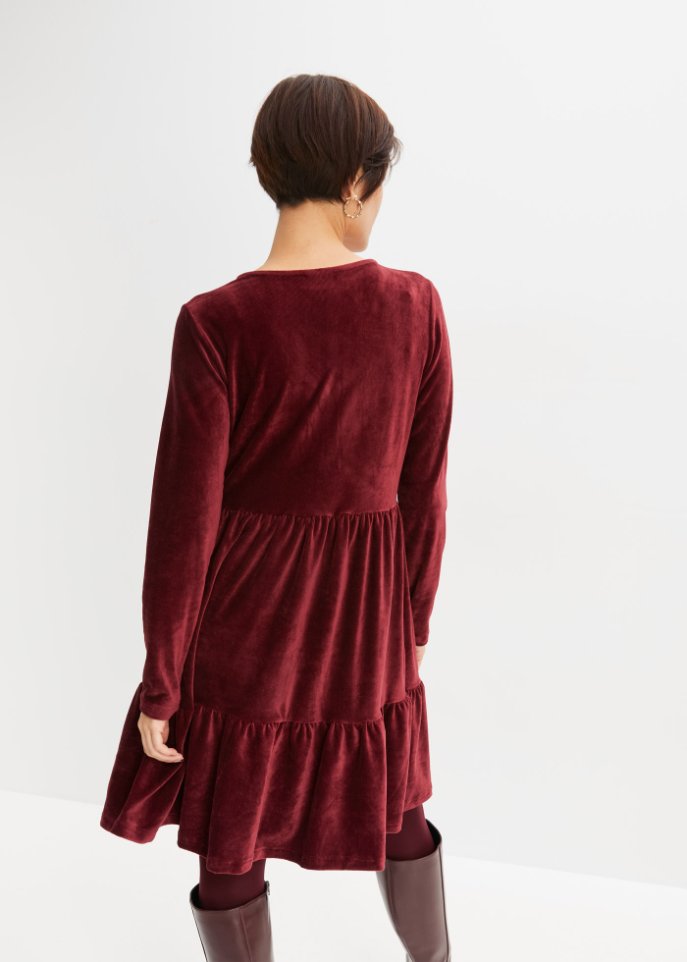 Cord-Kleid mit Langarm