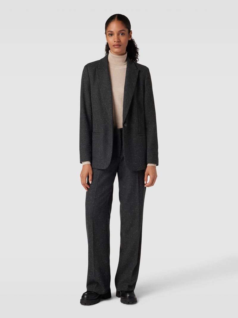 Blazer mit Reverskragen in schwarz