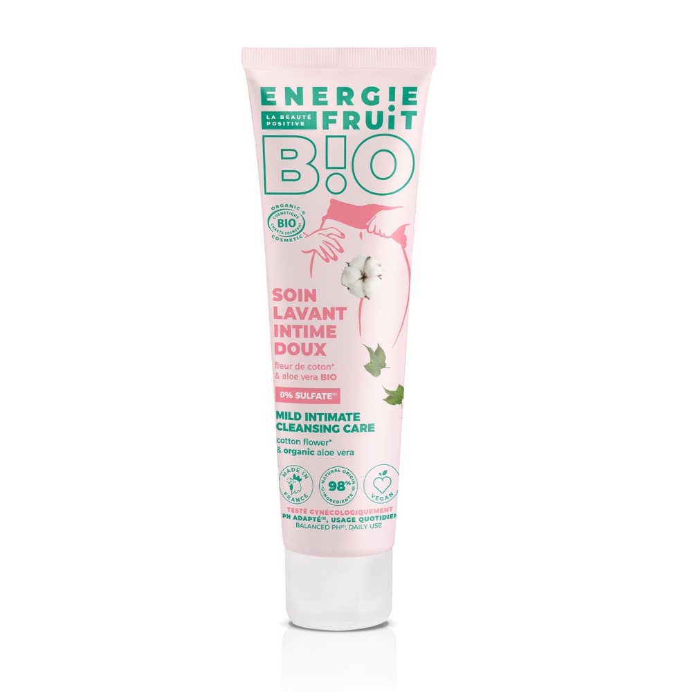 energie fruit SOIN INTIME LAVANT DOUX | FLEUR DE COTON & ALOE VERA BIO 98% Soin lavant intime certifié BIO