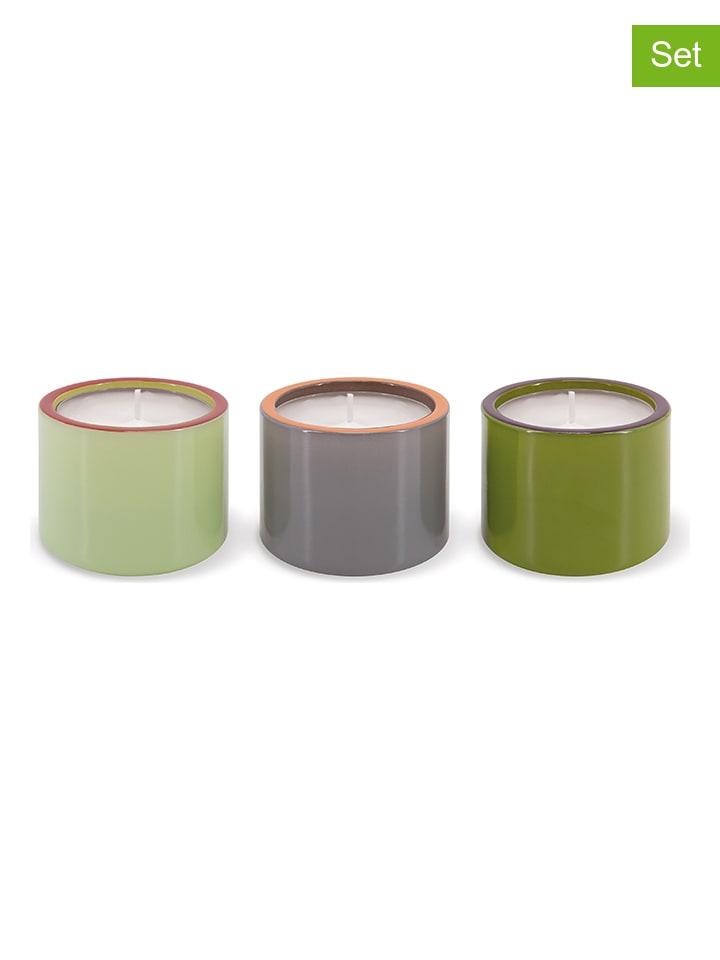 Remember 3er-Set: Teelichthalter in Grün/ Grau - Ø 7,5 cm günstig kaufen onesize