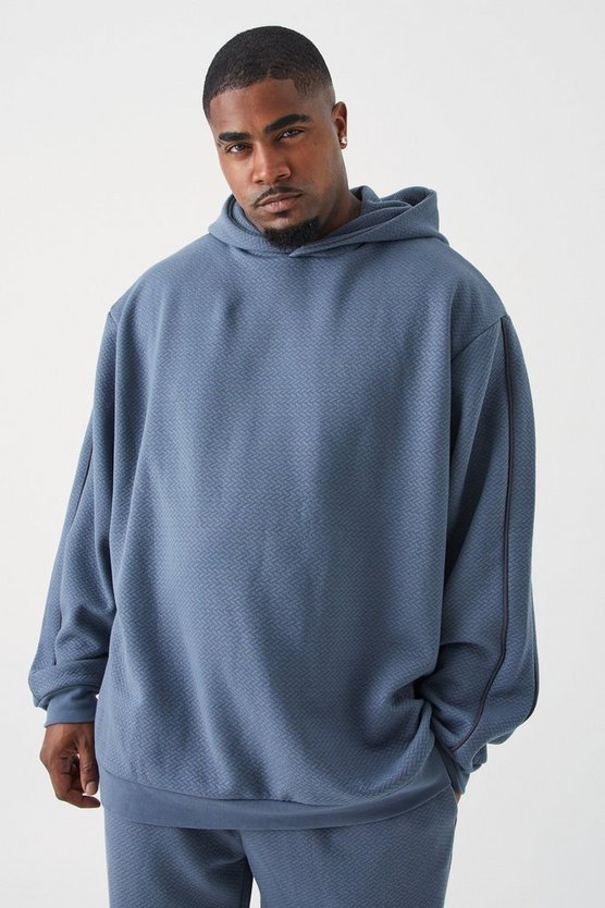 Plus strukturierter Oversize Hoodie