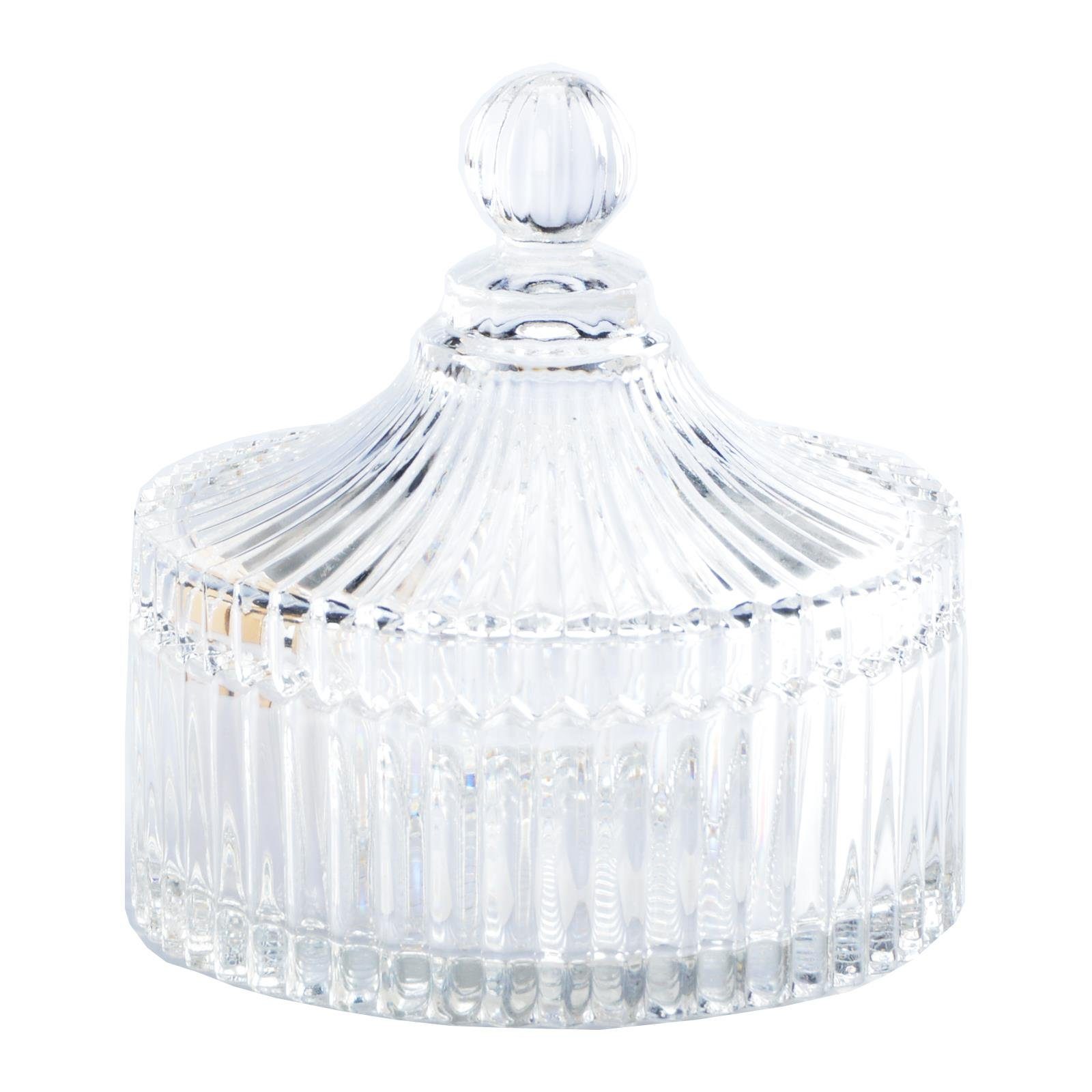 DRULINE Allzweckkiste Glasbonboniere mit Rillen