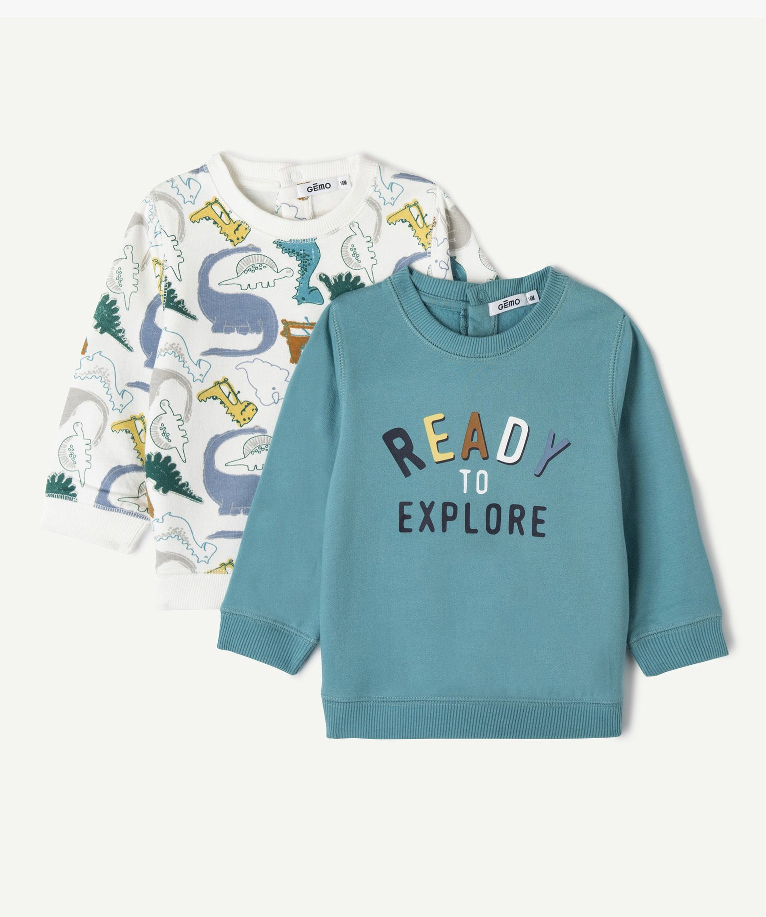 Sweat bébé Garçon molletonné (lot de 2) marine | GEMO