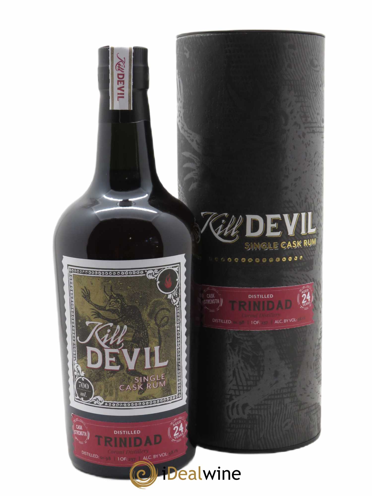 Rum Caroni 24 ans Single Cask Kill Devil   - Lot de 1 Bouteille