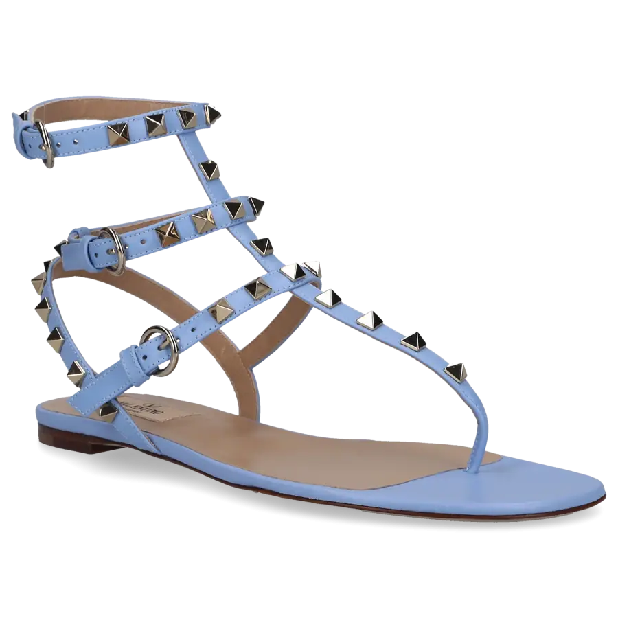 Valentino Garavani - Zehentrenner ROCKSTUD Kalbsleder - blau