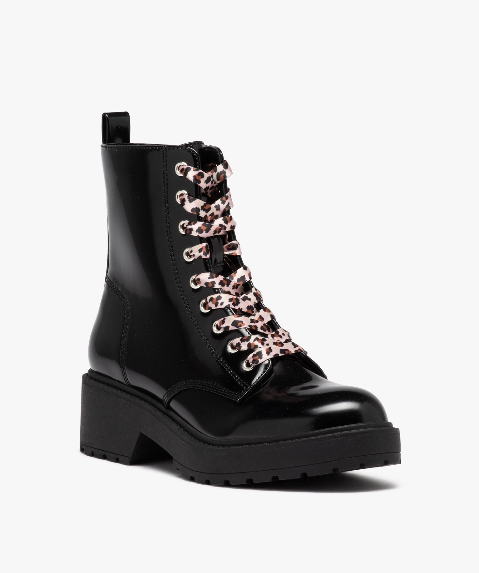 Boots à épaisse semelle crantée femme noir | GEMO