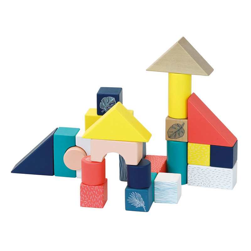 Chariot avec 24 cubes Sous la canopée Vilac