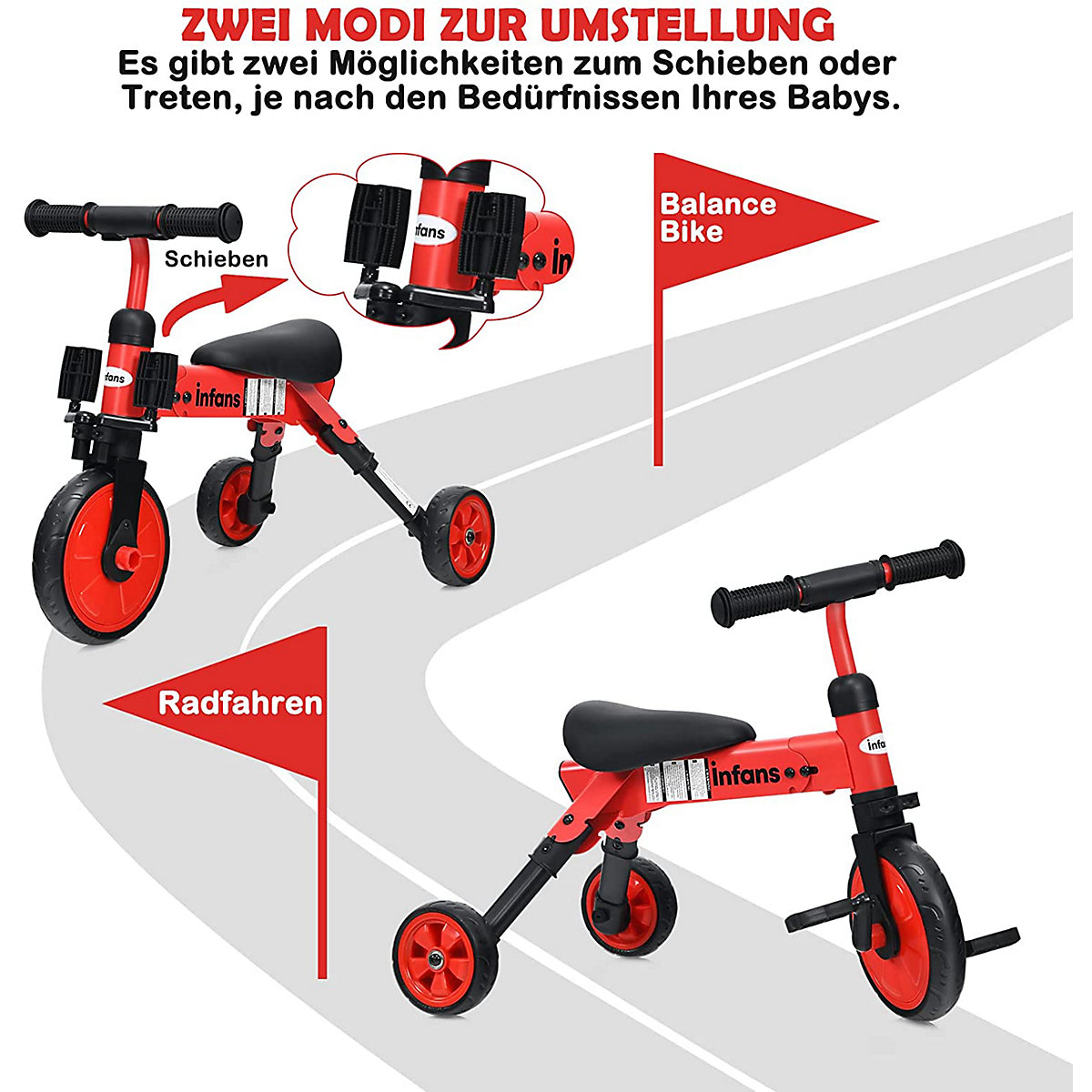 Kinder Laufrad Dreirad & Balance Bike