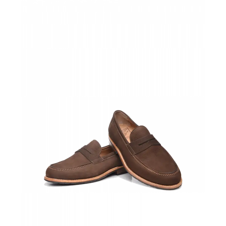 Heinrich Dinkelacker - Loafer WIEN PLAIN BD Nubukleder - braun