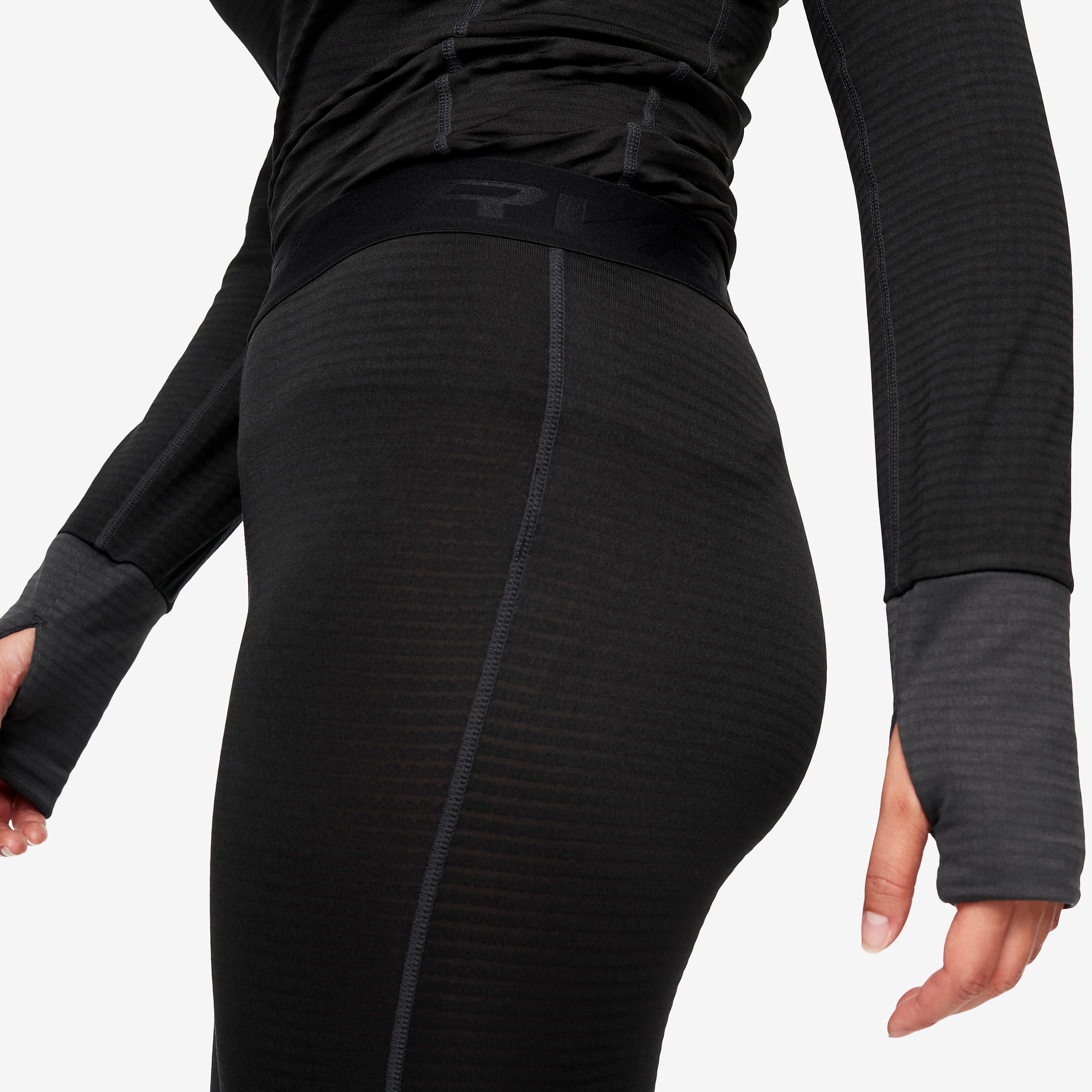 Hiball Waffle Base Layer Set Femme Black
