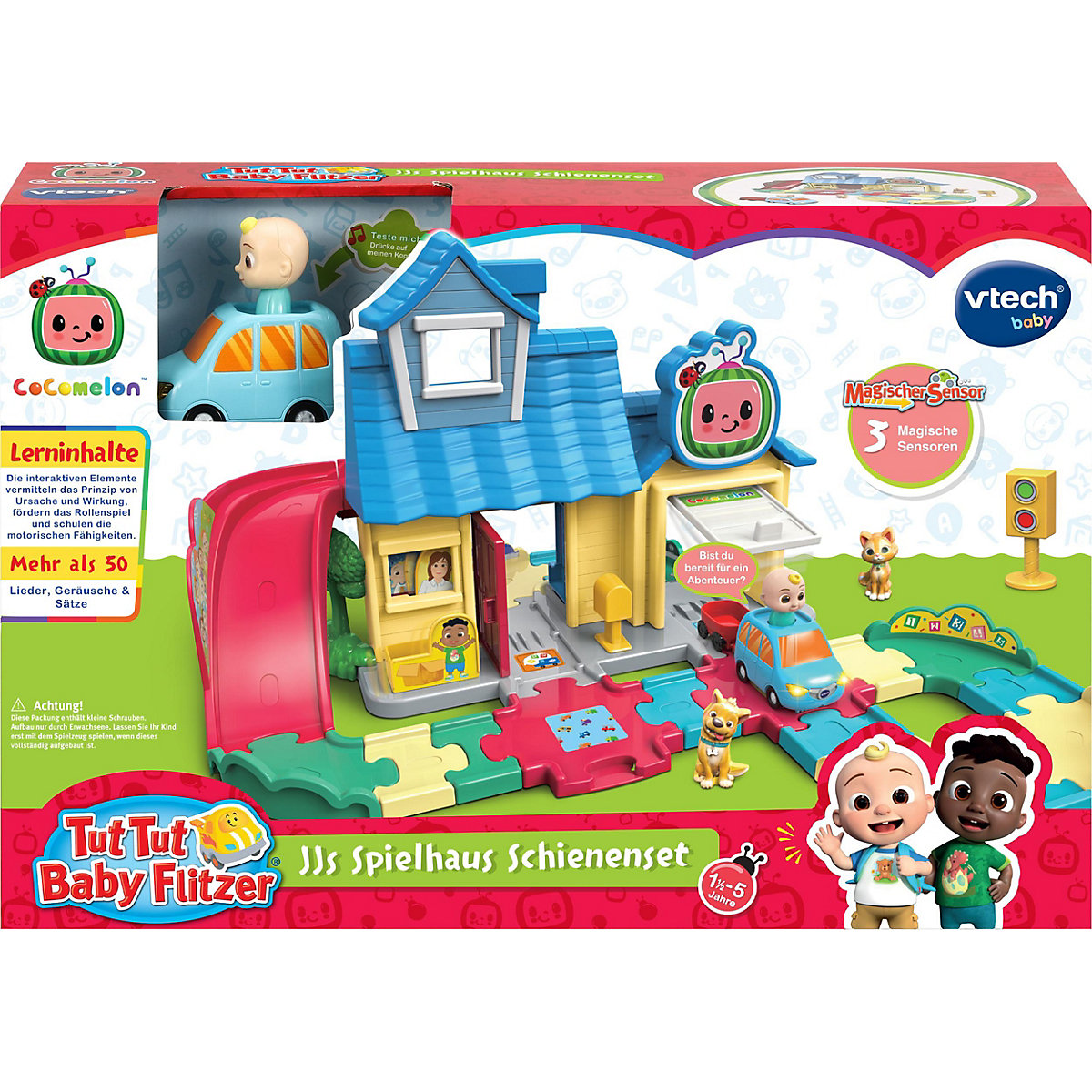 Tut Tut Baby Flitzer - CoComelon JJs Spielhaus Schienenset