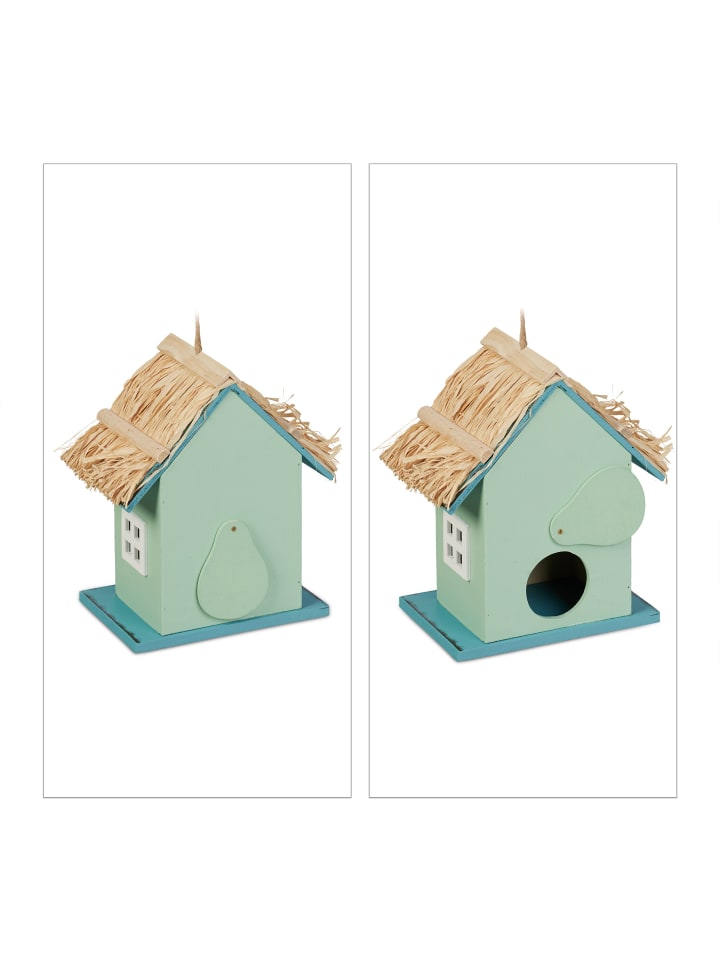 relaxdays Deko Vogelhaus in Bunt - (B)19 x (H)24,5 x (T)13,5 cm günstig kaufen onesize