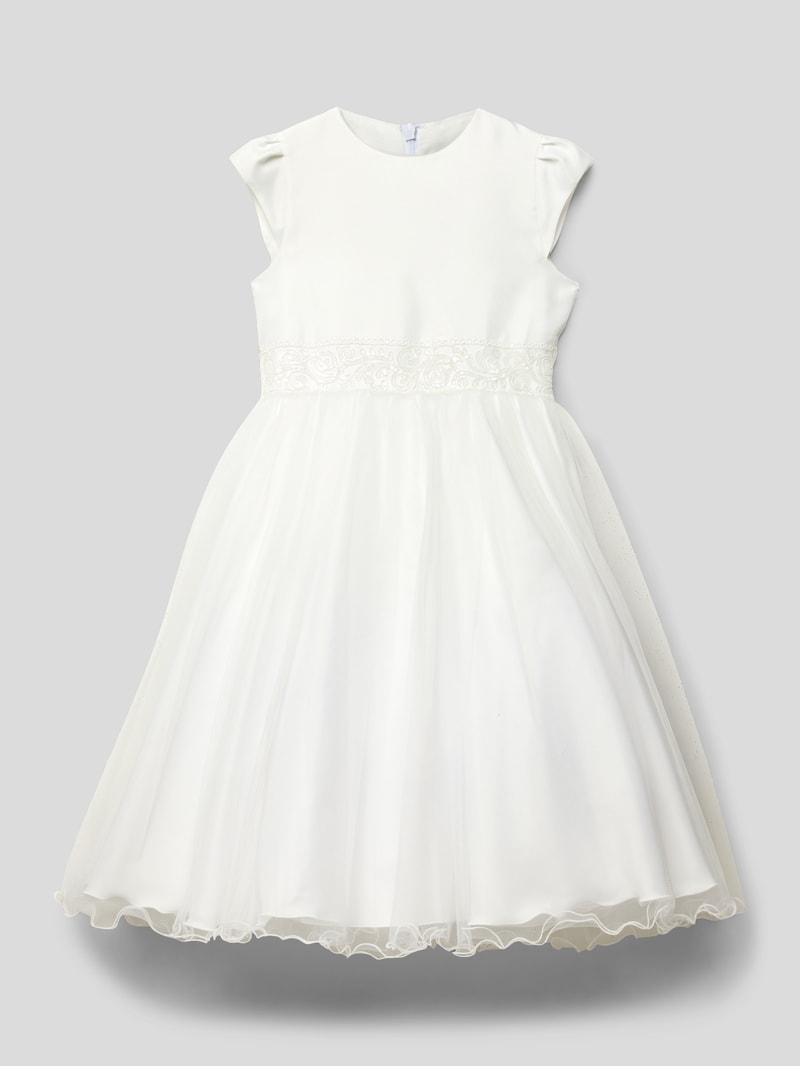 Kommunionskleid mit Taillenband Modell 'Delfina' in offwhite