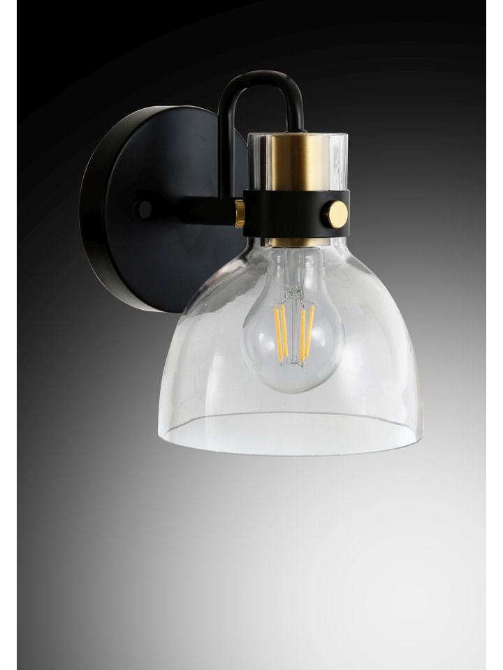 Licht-Erlebnisse Wandlampe in Schwarz Transparent Gold günstig kaufen onesize