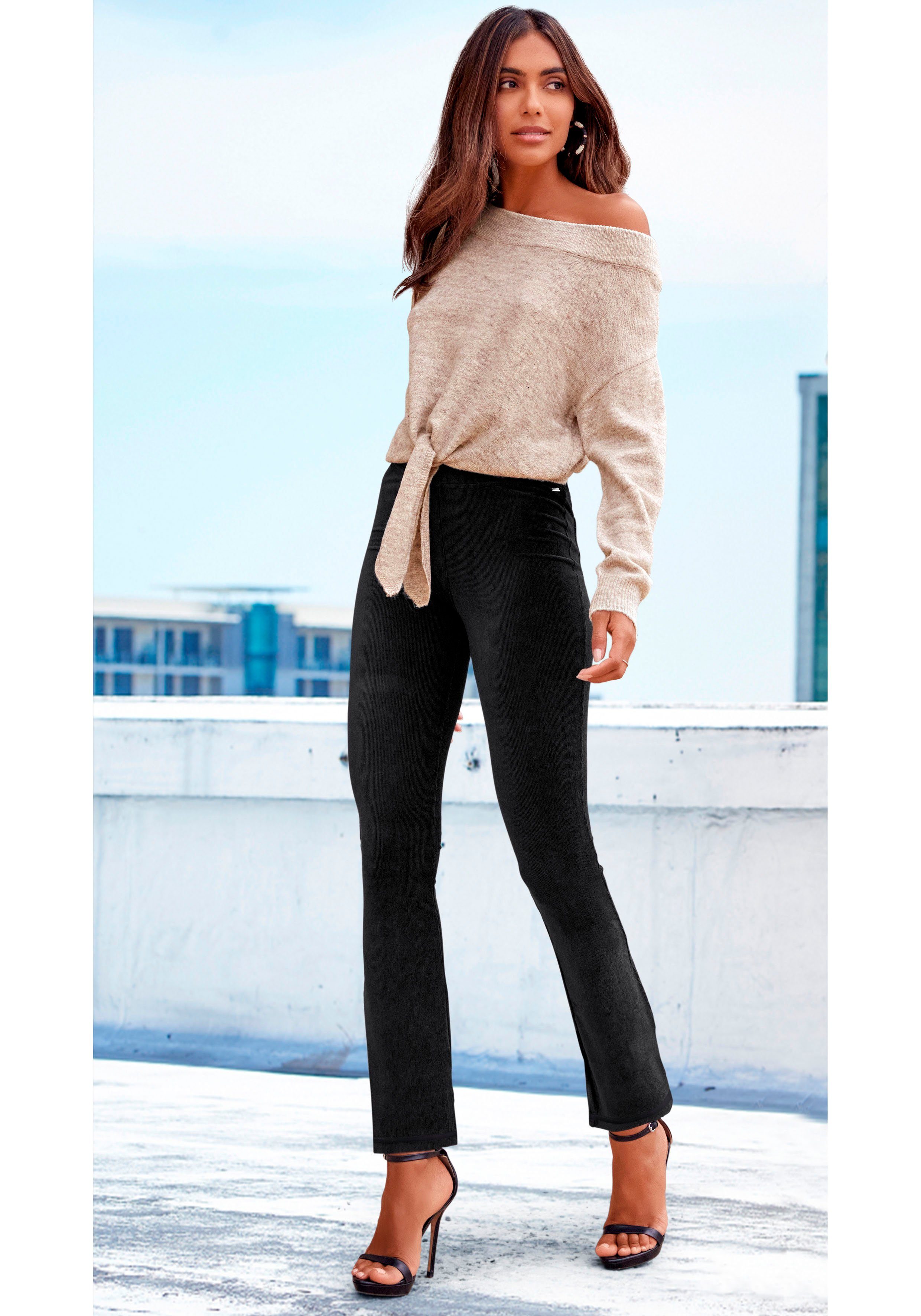 LASCANA Jazzpants aus weichem Material in Cord-Optik, Loungewear